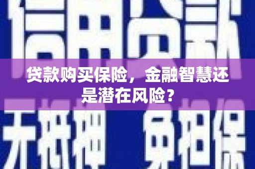 香港贷款购买保险，金融智慧还是潜在风险？