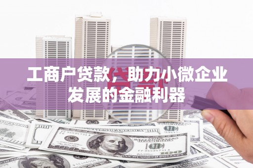 香港工商户贷款,助力小微企业发展的金融利器 香港工商户贷款,助力小微企业发展的金融利器