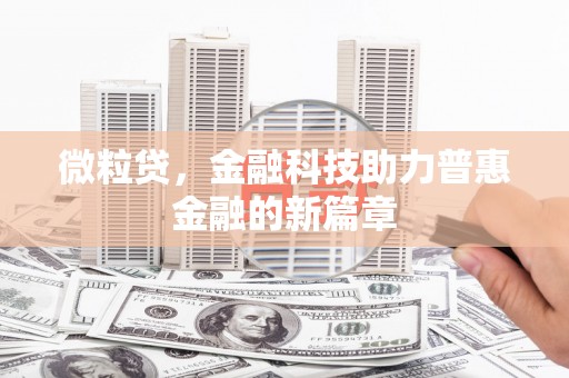 香港微粒贷，金融科技助力普惠金融的新篇章