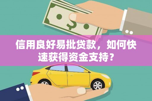 香港信用良好易批贷款，如何快速获得资金支持？