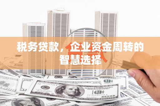 香港税务贷款，企业资金周转的智慧选择