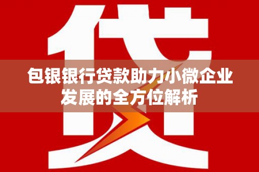 香港包银银行贷款助力小微企业发展的全方位解析