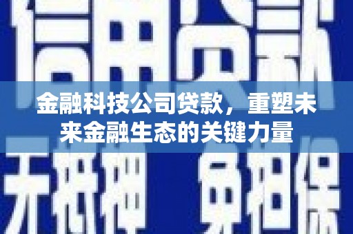 香港金融科技公司贷款，重塑未来金融生态的关键力量