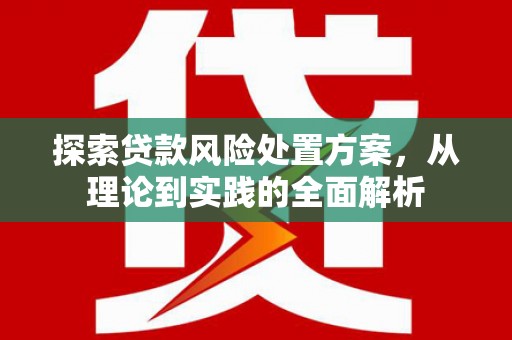 香港探索贷款风险处置方案，从理论到实践的全面解析
