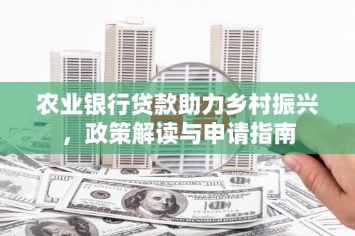 香港农业银行贷款助力乡村振兴，政策解读与申请指南