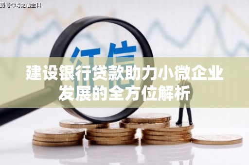 香港建设银行贷款助力小微企业发展的全方位解析